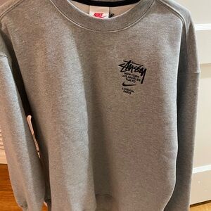 Nike x Stussy International Crewneck Sweatshirt Heather Grey